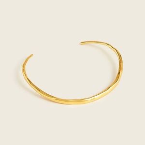 J. Crew Textured Open Collar Necklace - Burnished Gold